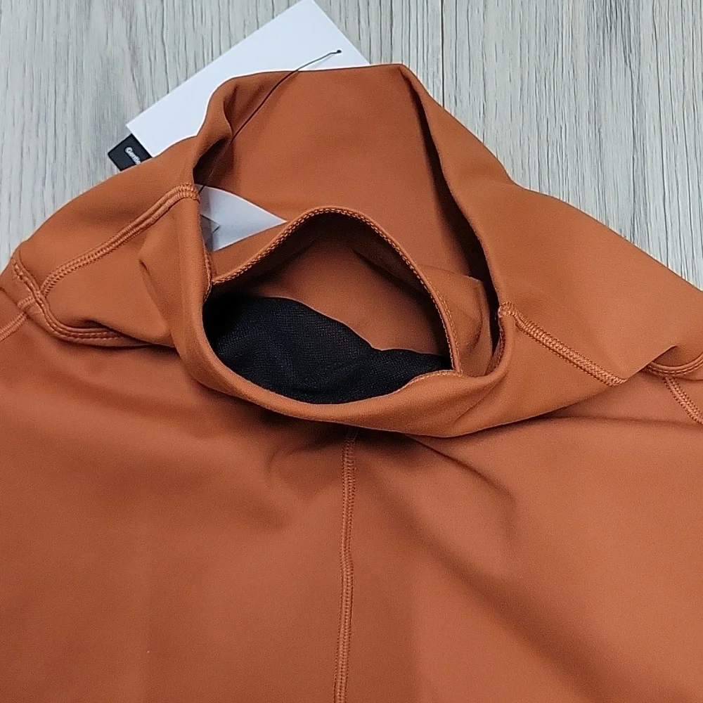 Women's High-Waisted Orange Shorts - Picture 7 of 9